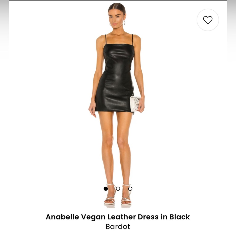 Annabelle vegan leather dress in black.
